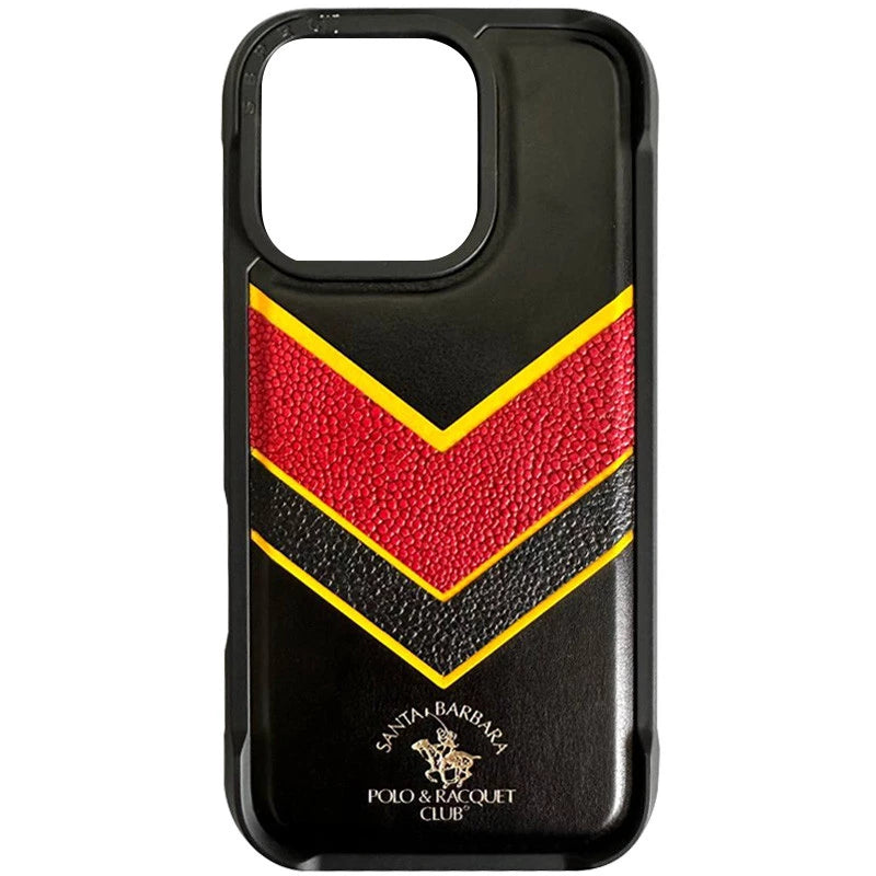 Santa Barbara Polo Raquet Club Barton Series for iPhone 16 pro max (Black & Red)