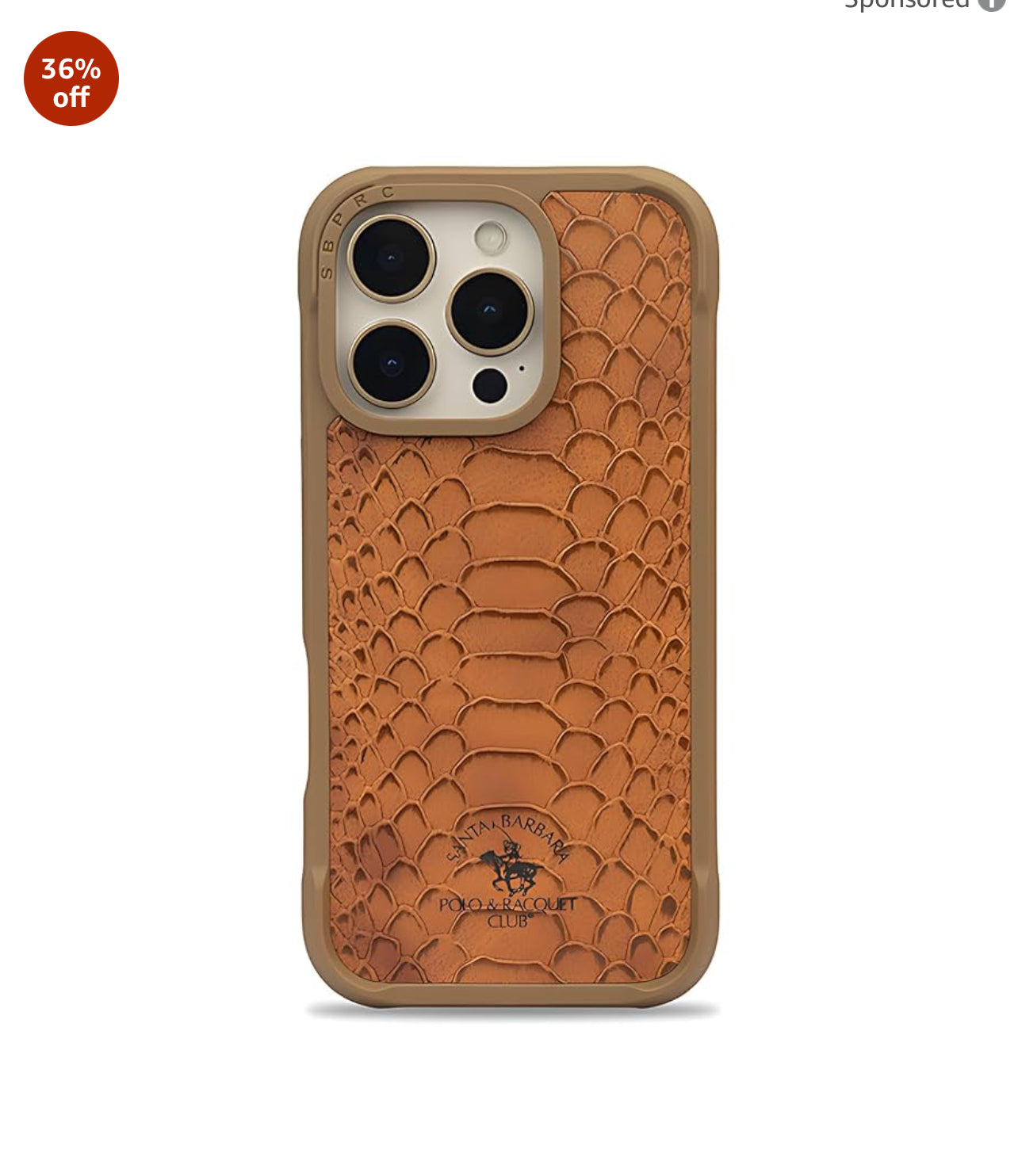 Santa Barbara Polo Raquet Club KNIGHT Series for iPhone 16 pro max (brown)