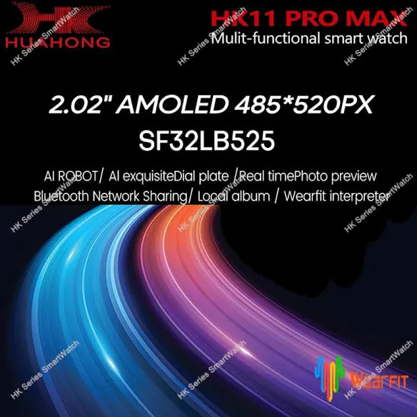 HK11 Pro Max GEN 2 AI Smartwatch – 2.02" AOD AMOLED Display, OS26, AI Voice Assistant & Schedule reminders