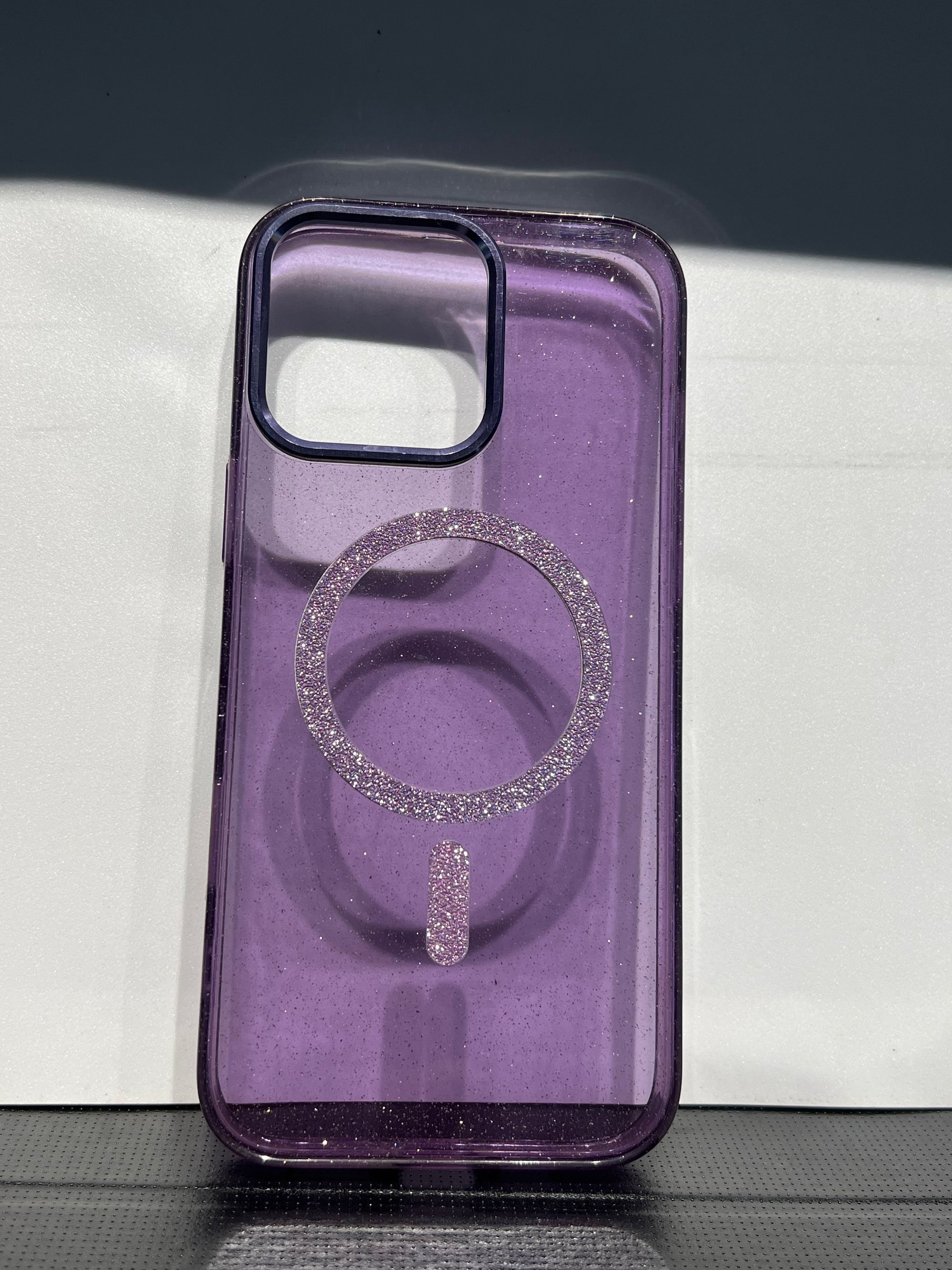 Purple glitter case i phone 16 pro maxx
