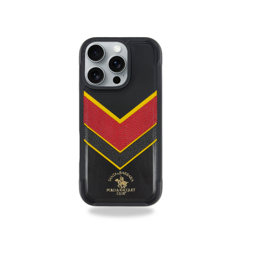 Santa Barbara Polo Raquet Club Barton Series for iPhone 16 pro max (Black & Red)