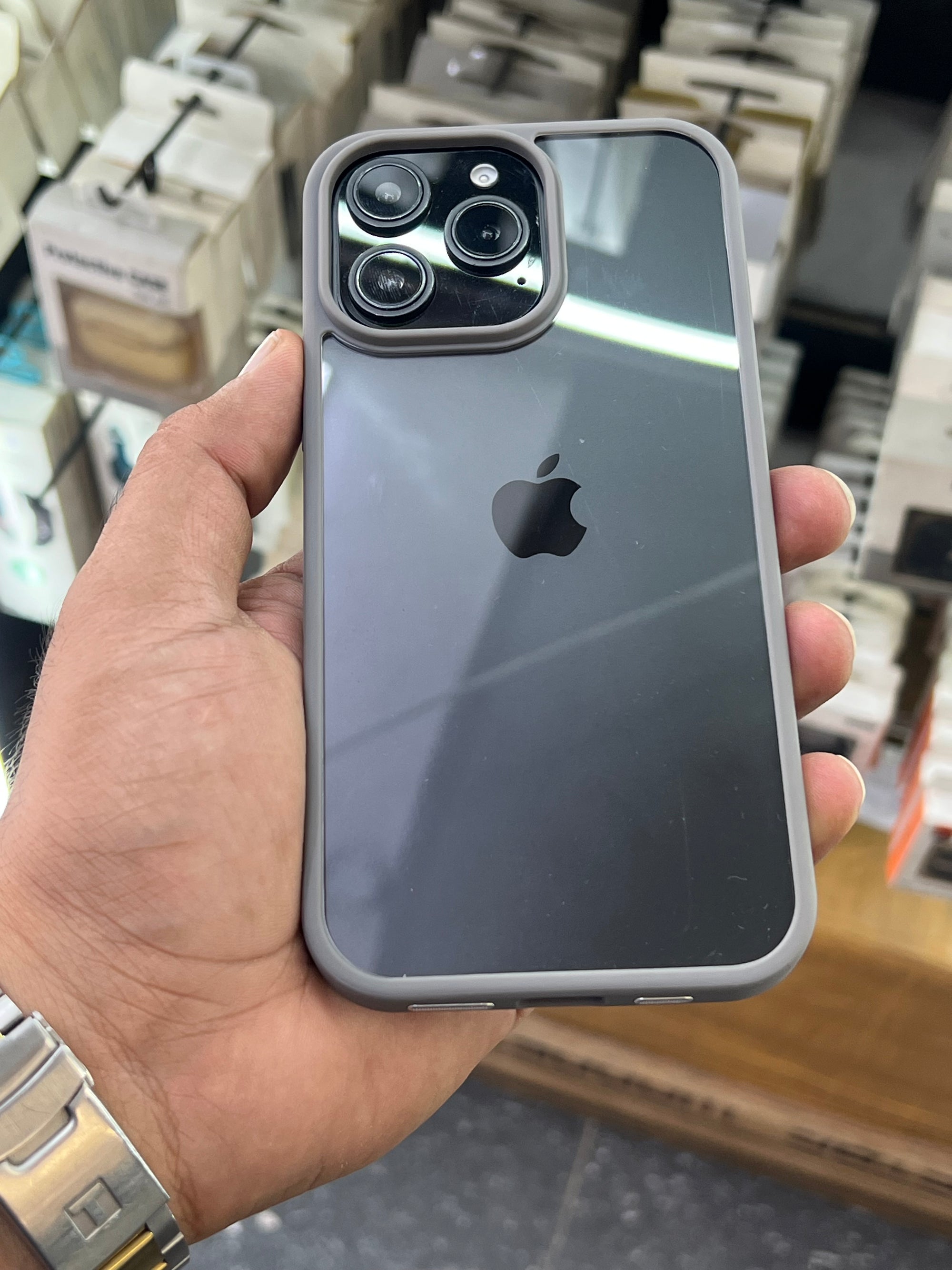 Gray colour spizen case for 16 pro maxx