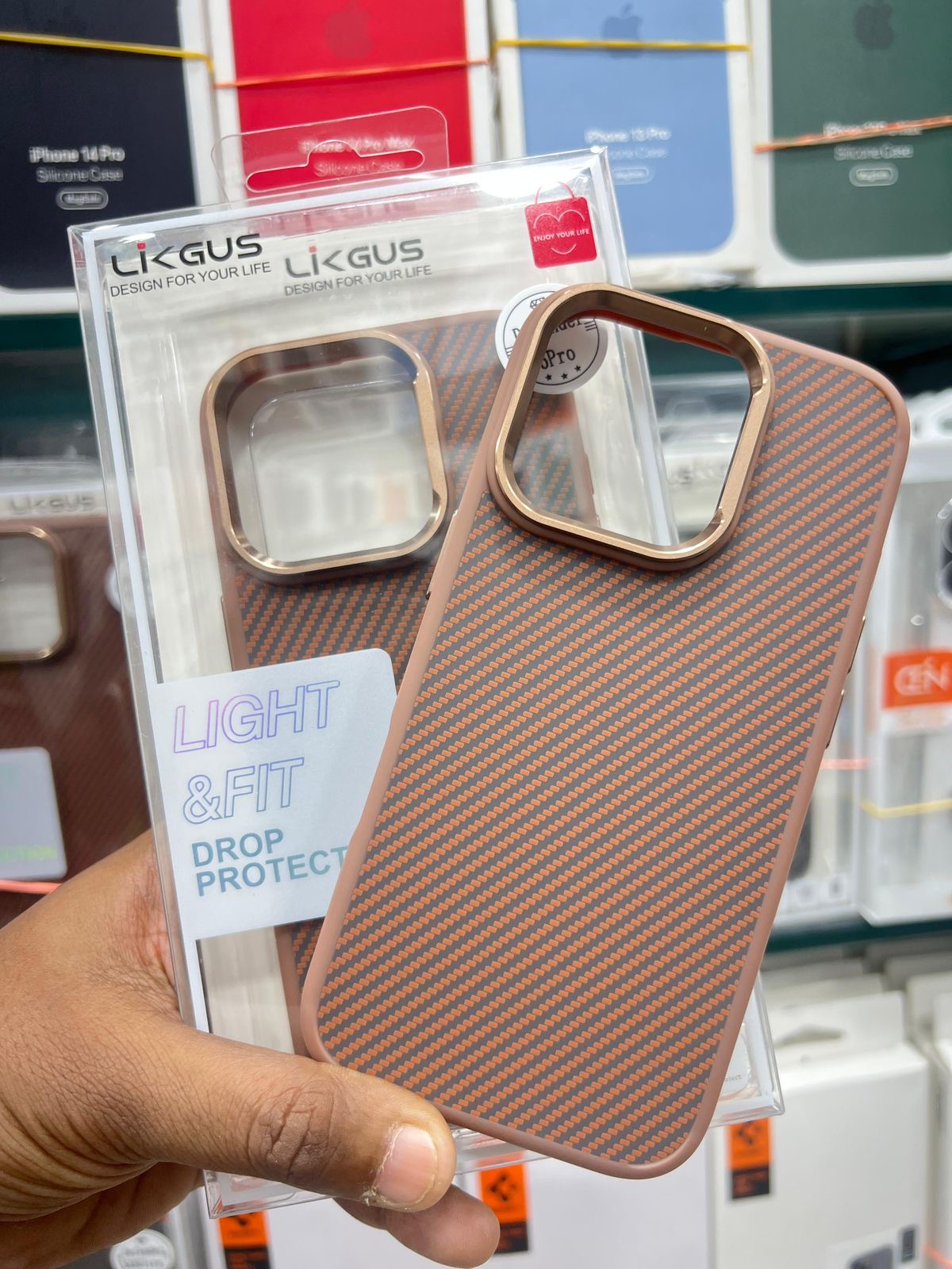 I phone carbon silicon case