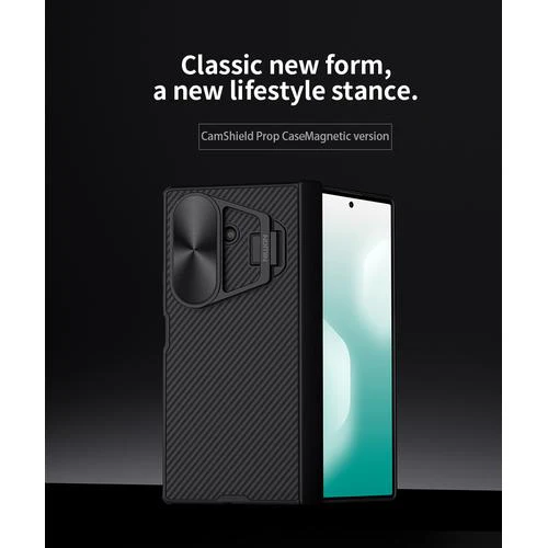 Nillkin Case For Samsung Galaxy Z Fold 7 Camshield Prop Magnetic Lens Guard Edition Camera Protective Cover – Black