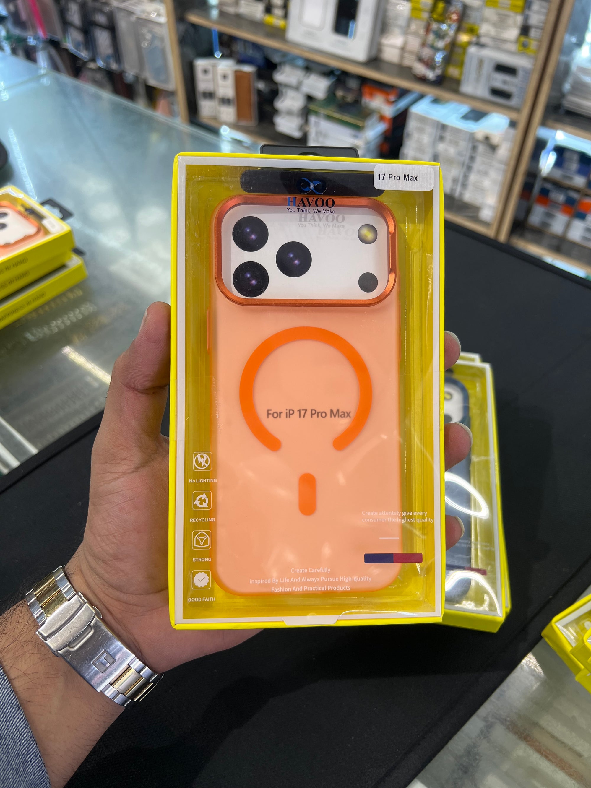 Paper matte orange case i phone 17 pro case