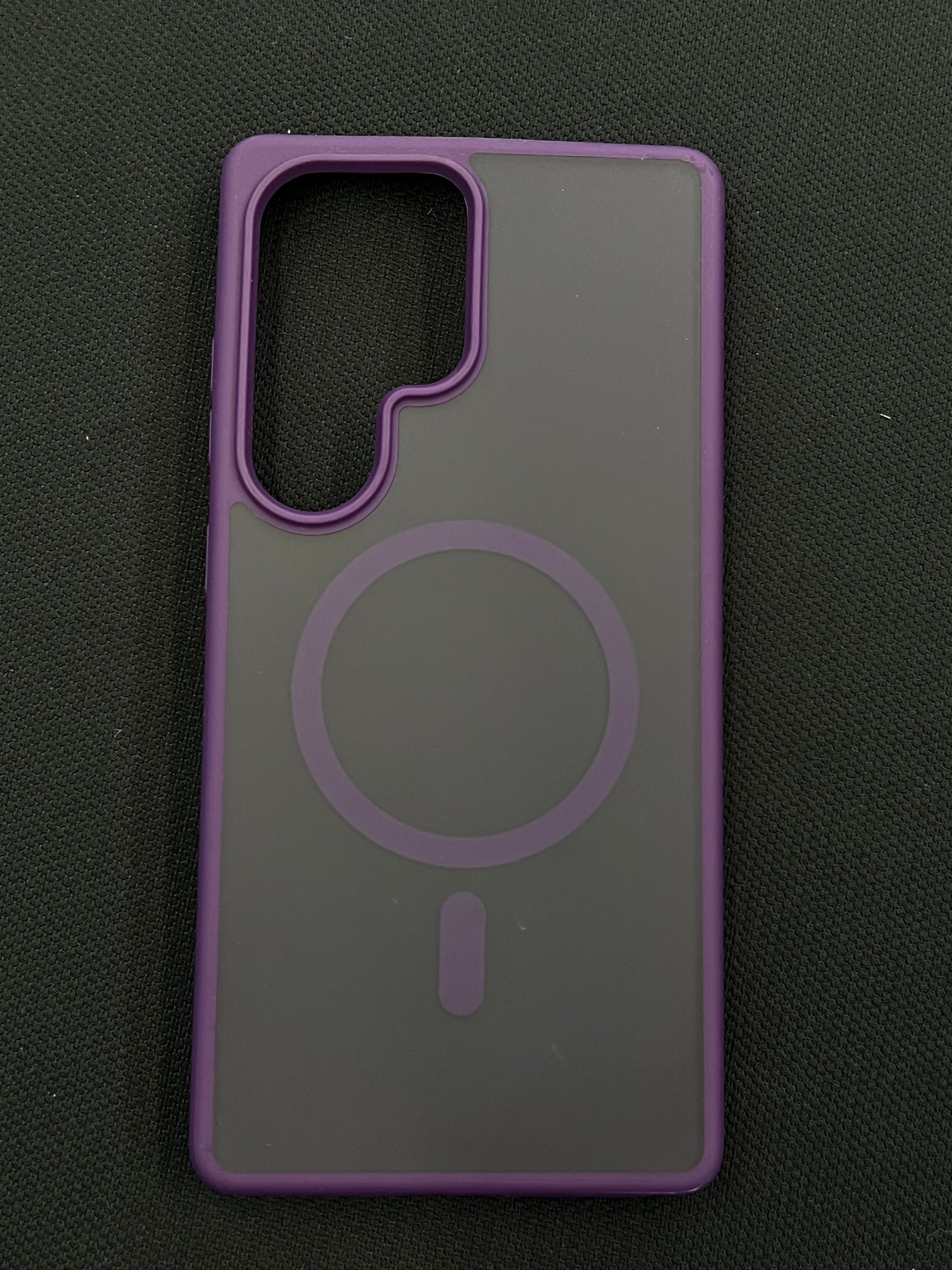 Samsung s25 tra dark purple magsafe silicone case