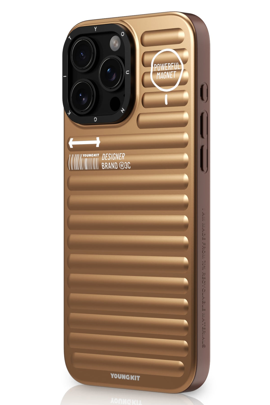 Youngkit original  iphone16pro max compatible gold case