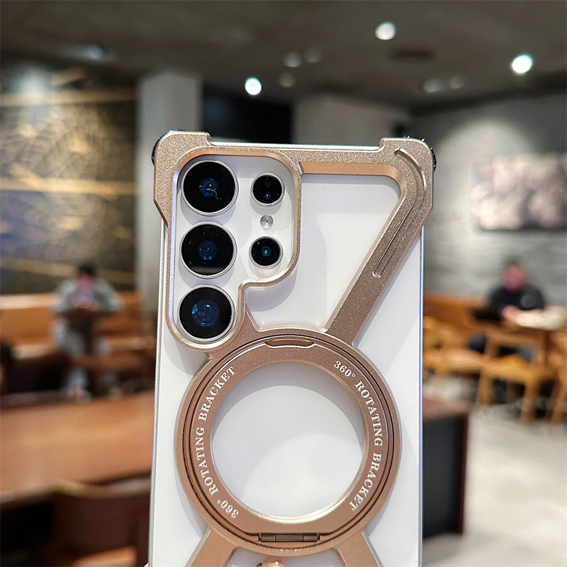 Gold Magnetic Guard Titanium s25 ultra