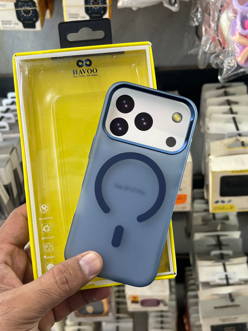 Paper blue matte case i phone 17 pro case