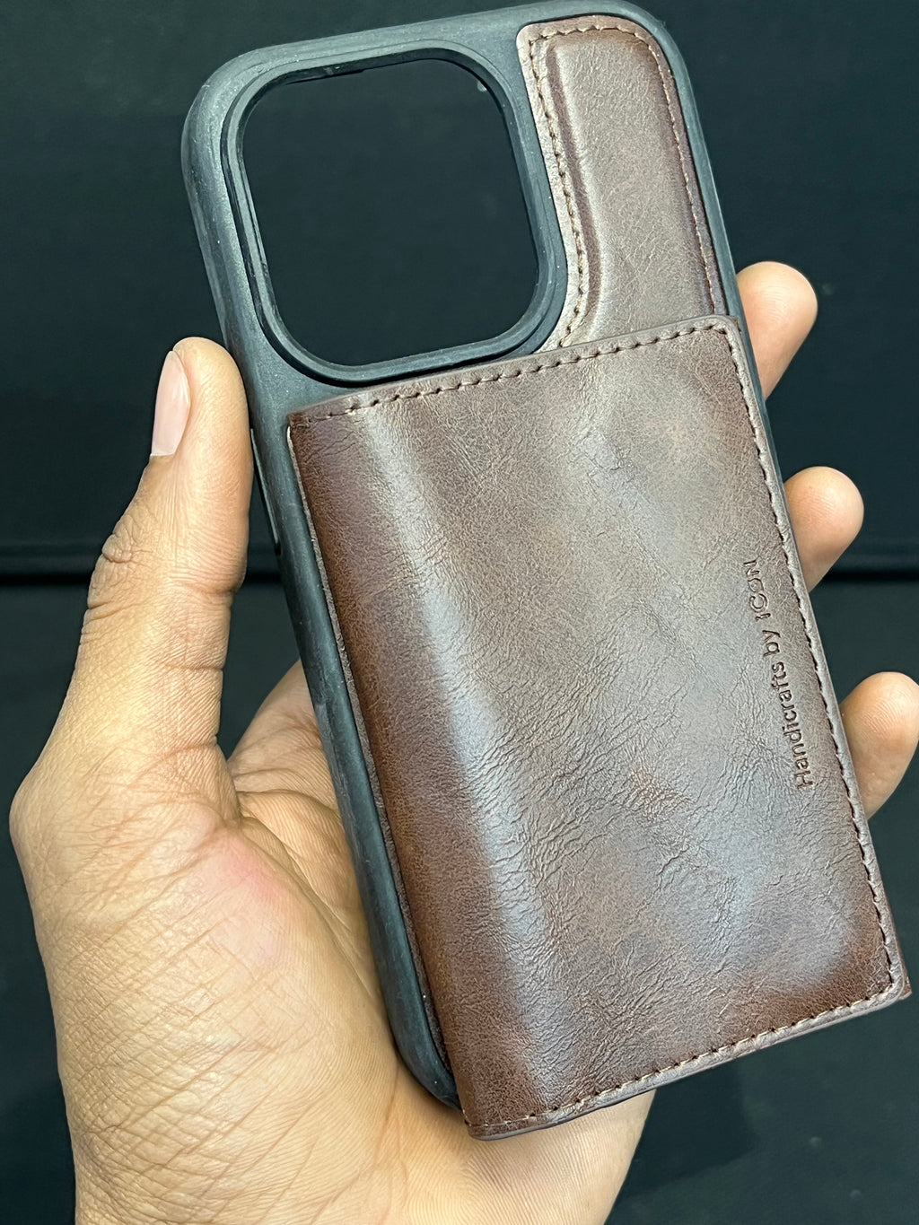 Leather detachable wallet case