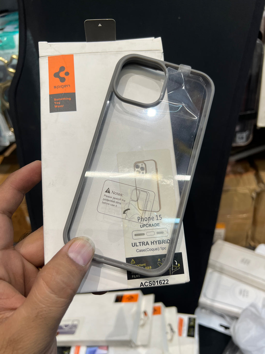 Gray transparent case