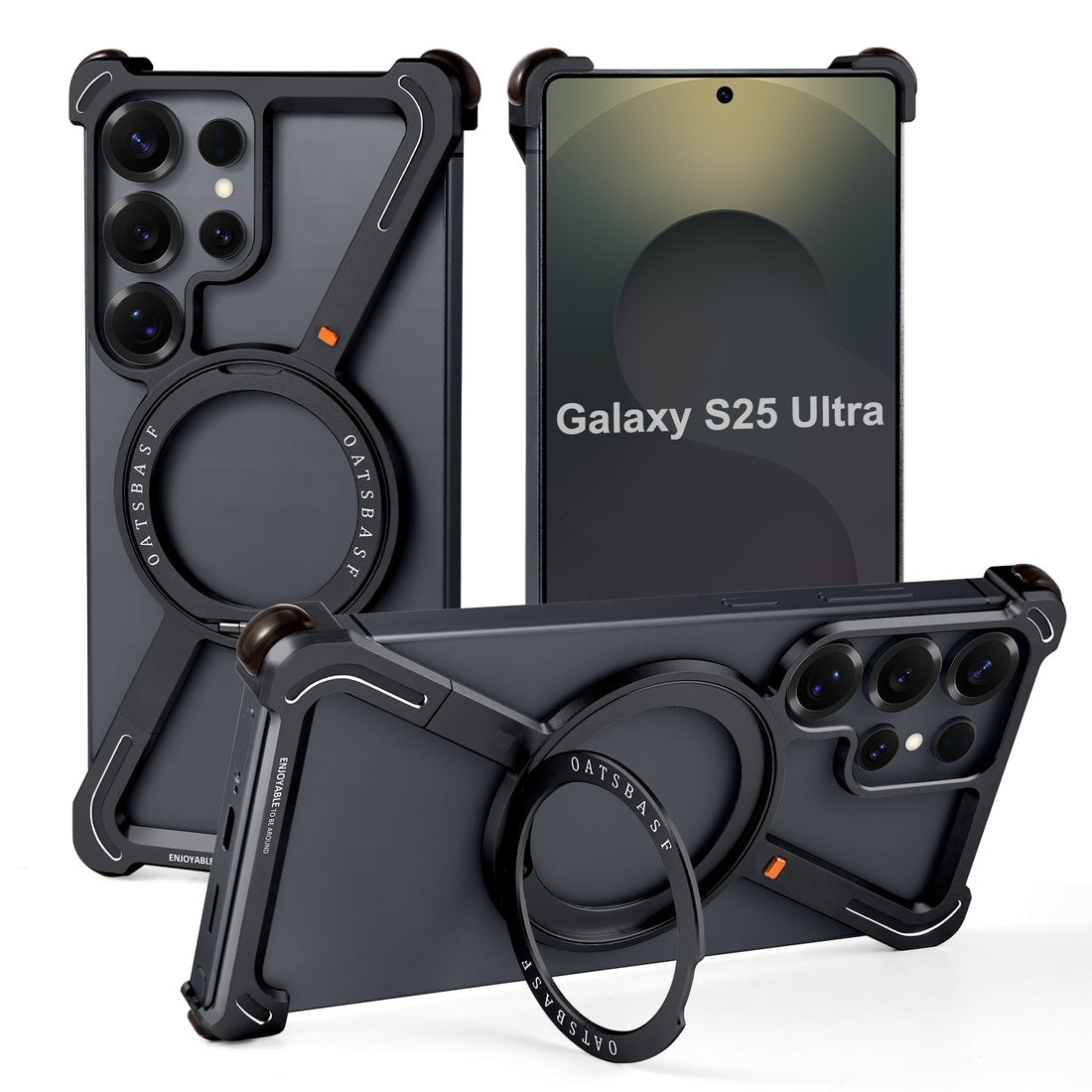 Black Magnetic Guard Titanium s25 ultra
