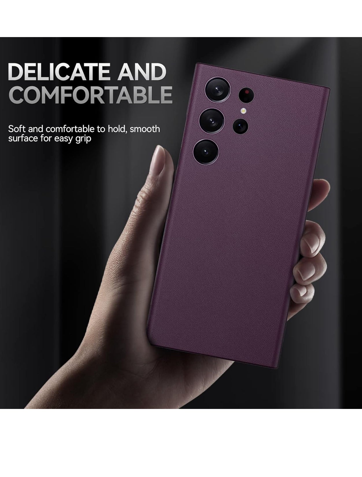 Galaxy S24 Ultra Leather Case, purple