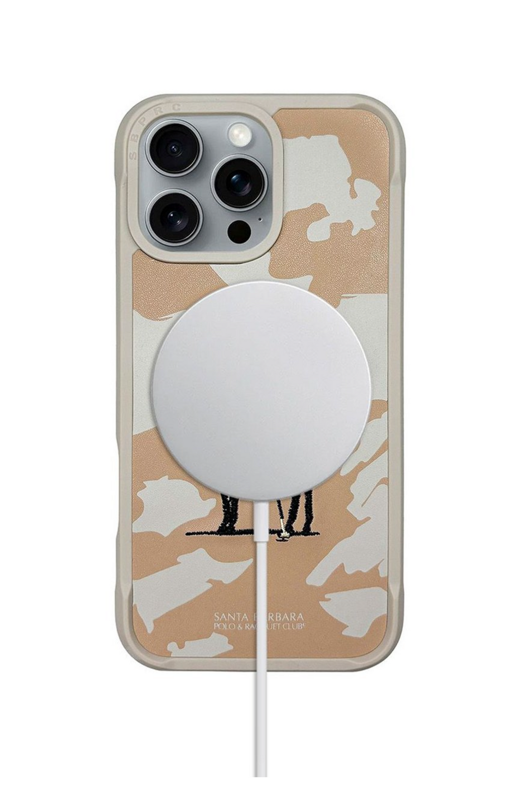 Santa Barbara Virgil Series Embroided Leather Magsafe Case for iPhone 16 pro max Series