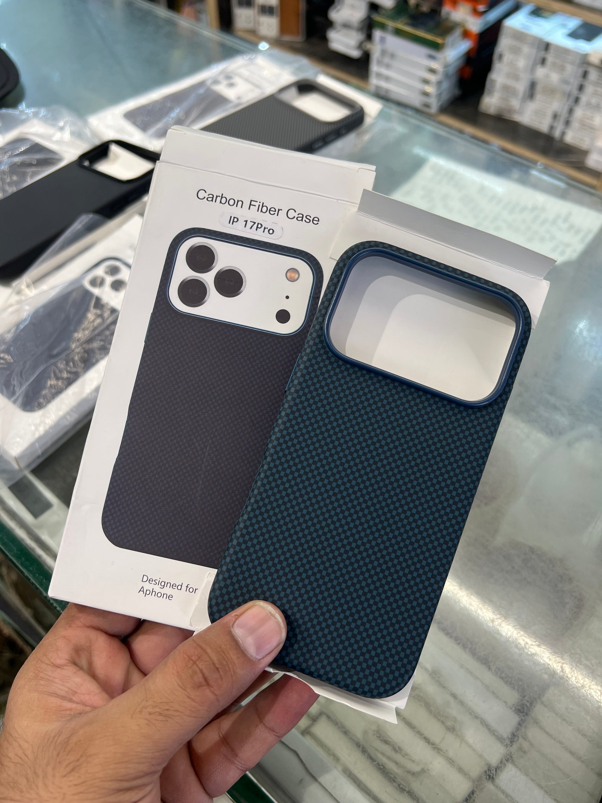 Carbon magsafe case shock proof for 17 pro max