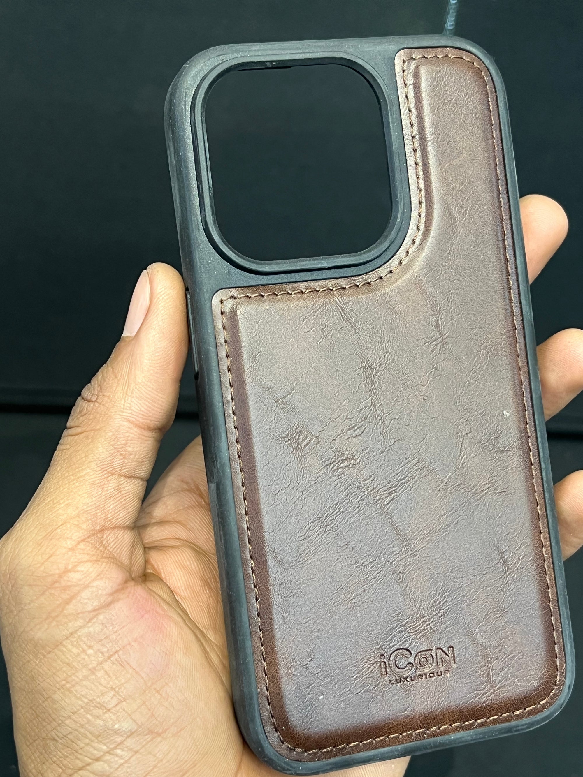 Leather detachable wallet case