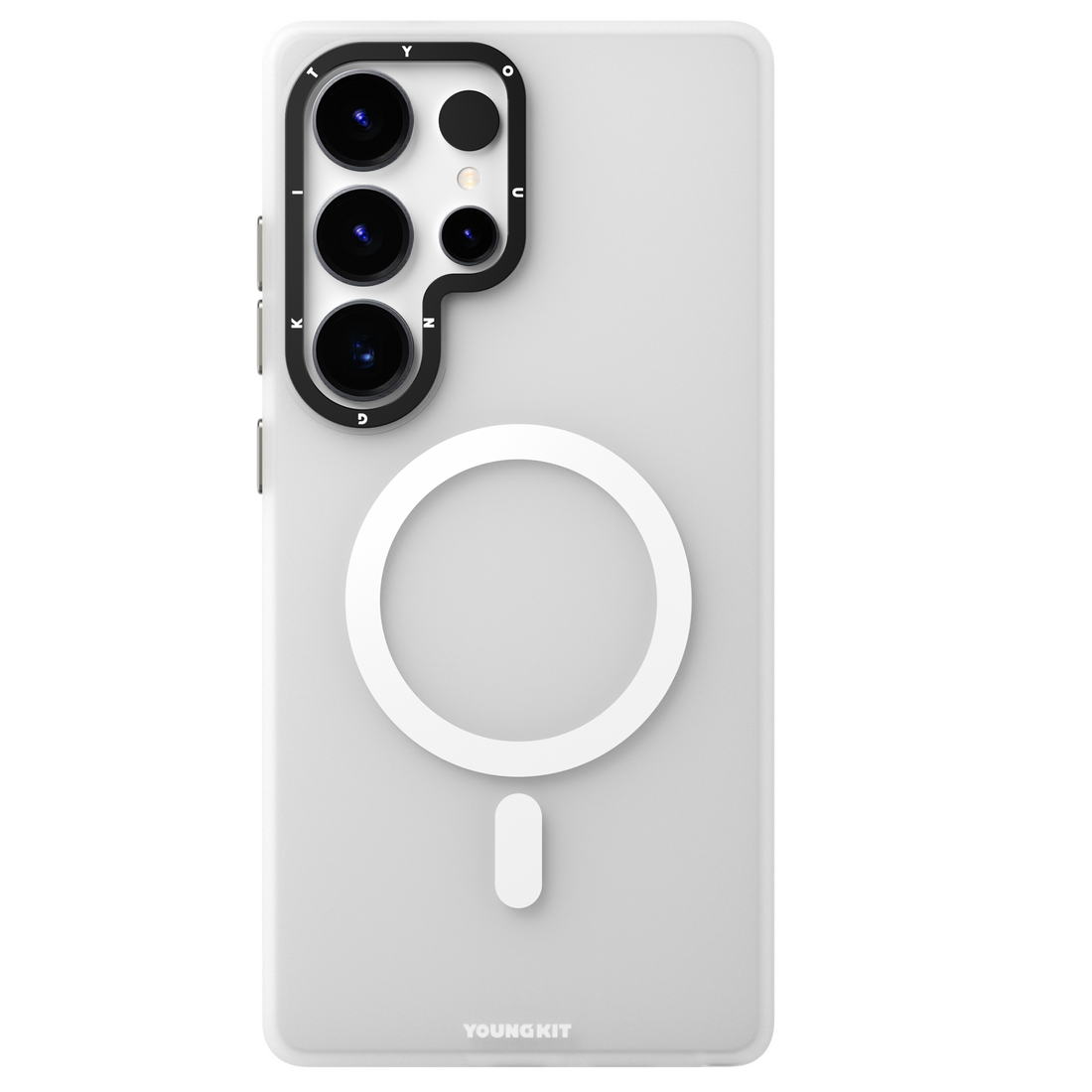 Samsung Galaxy S25 Ultra YOUNGKIT Hidden Sand Matte Case with Magsafe - Black and white
