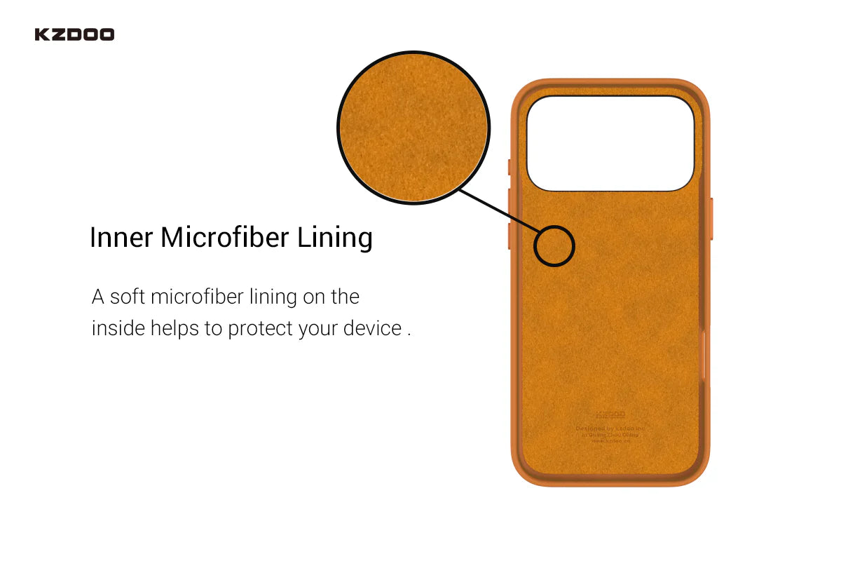 Kzdoo noble collection case i phone 17 pro max orange same phone case