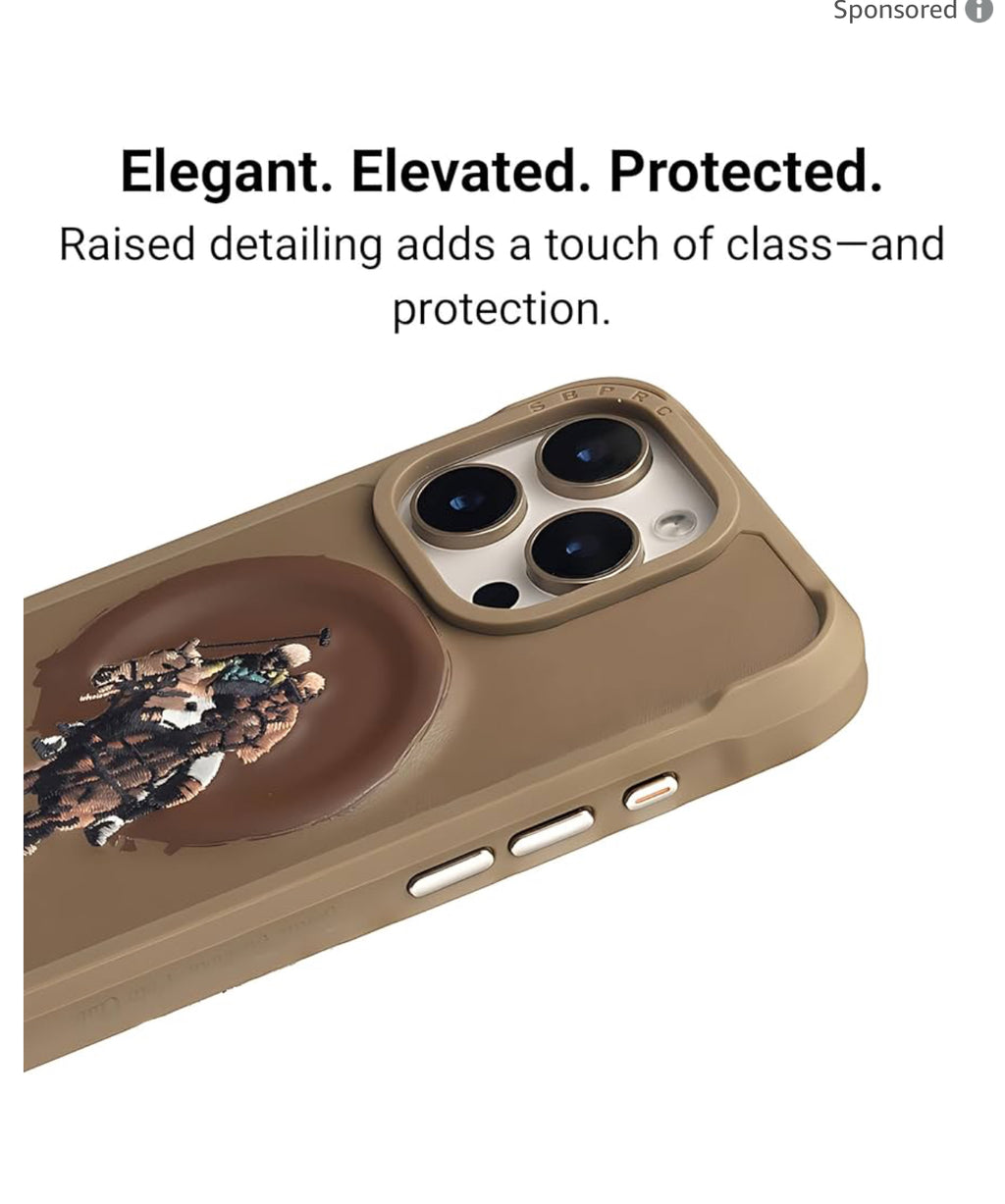 Santa Barbara Virgil Series Embroided Leather Magsafe Case for iPhone 16 pro Series
