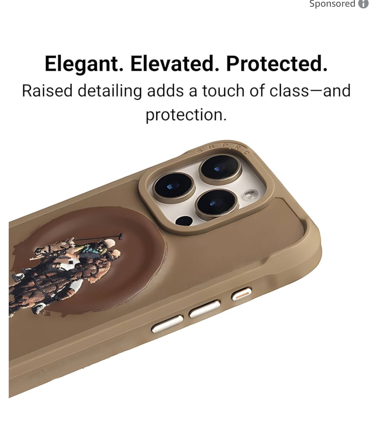 Santa Barbara Virgil Series Embroided Leather Magsafe Case for iPhone 16 pro Series