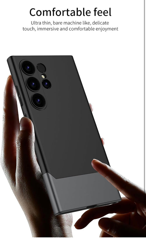 (Copy) Ultra Thin Matte Case Compatible with Samsung Galaxy S25 Ultra Release 2025 Slim Hard PC Full Body and Independent Camera Protection Cover, Black & Purple