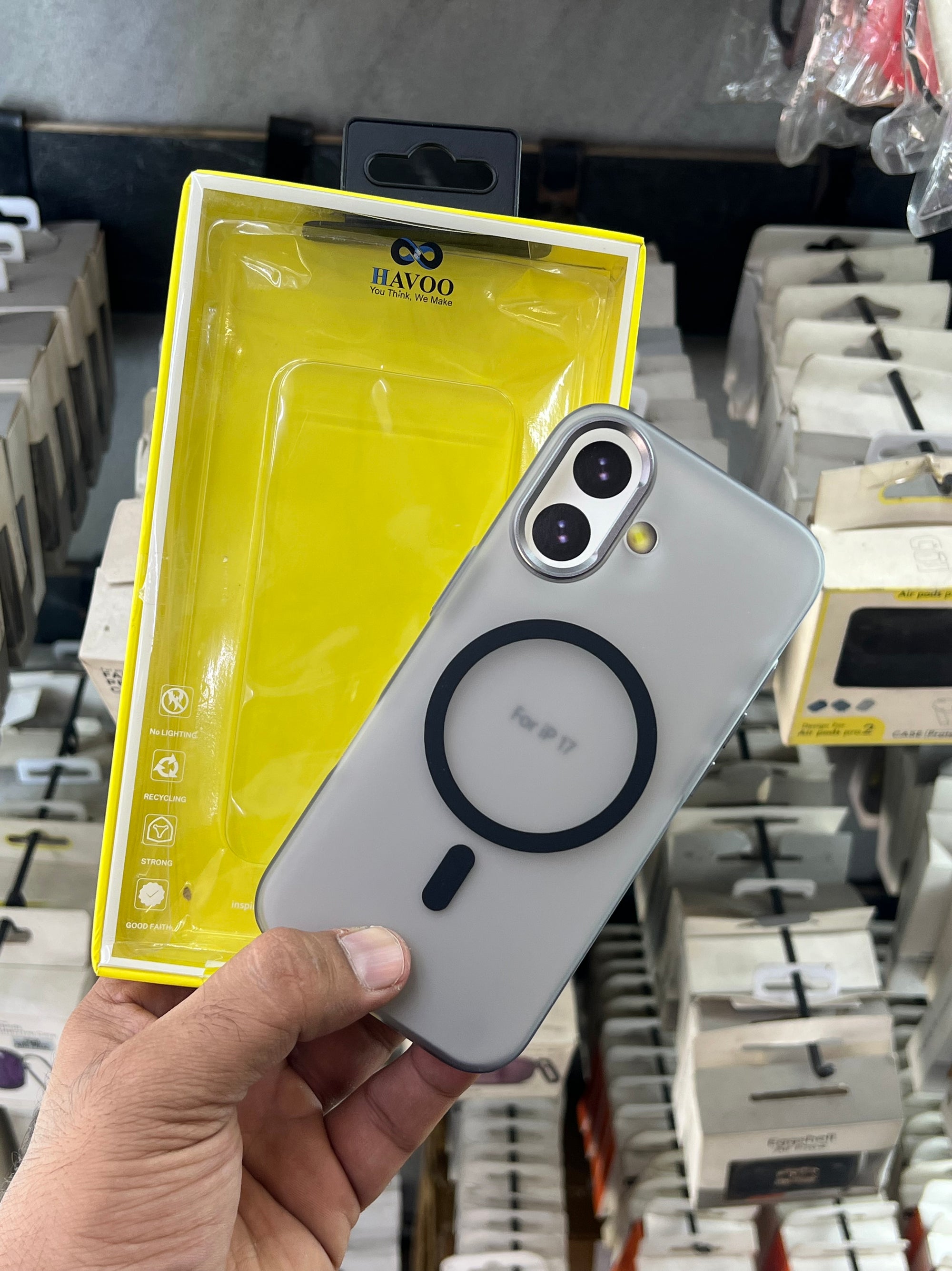 Paper matte gray case with canera protection 17