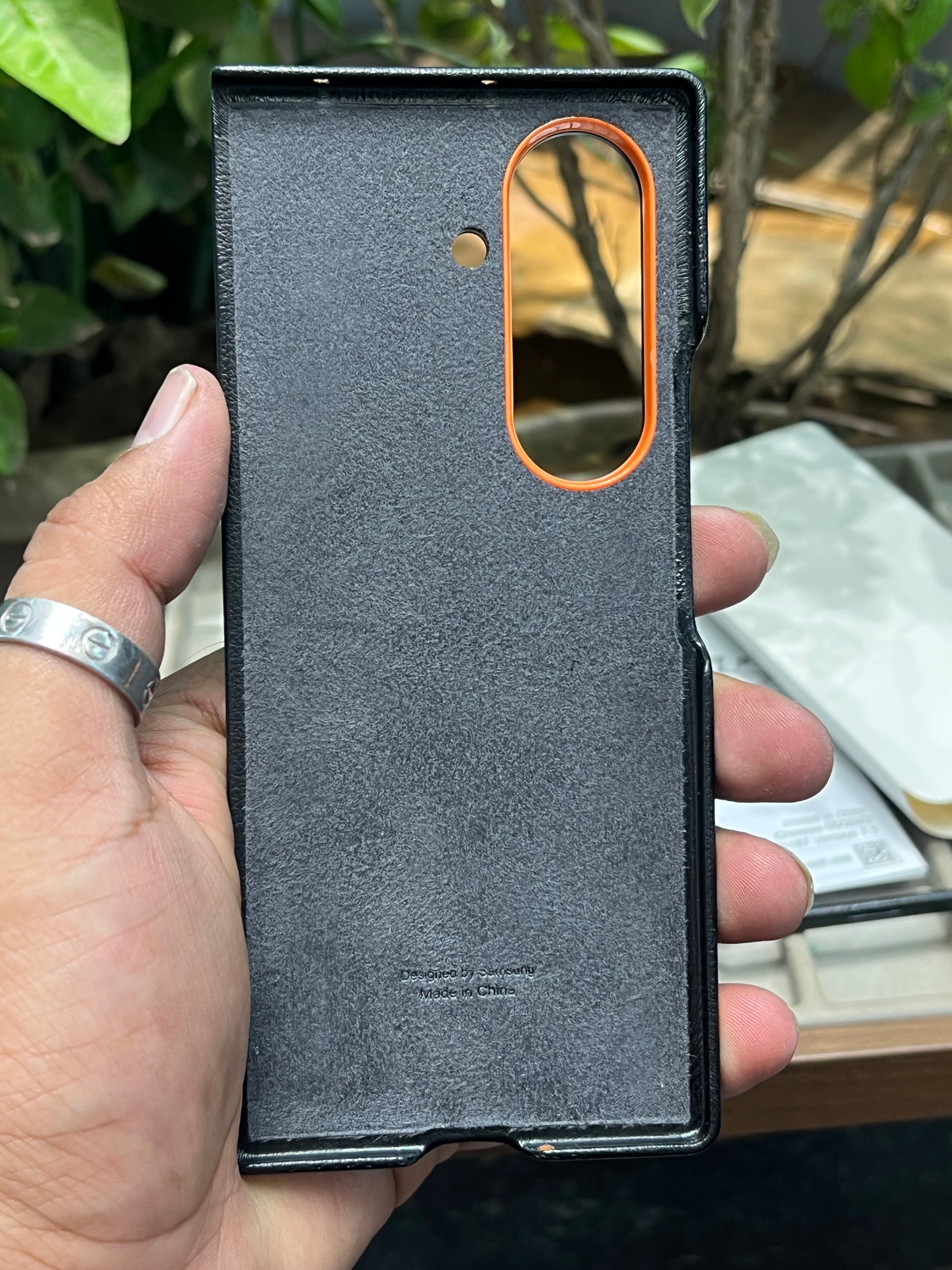 Samsung fold 7 leather case with stand