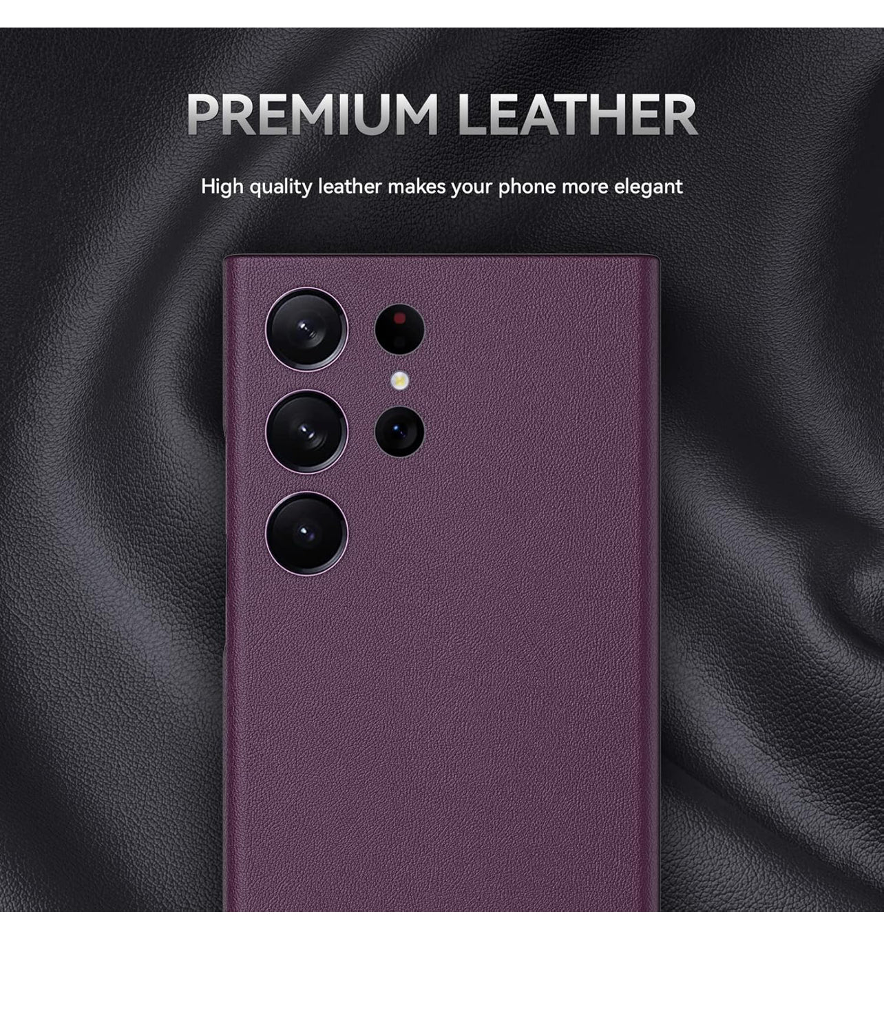 Galaxy S24 Ultra Leather Case, purple