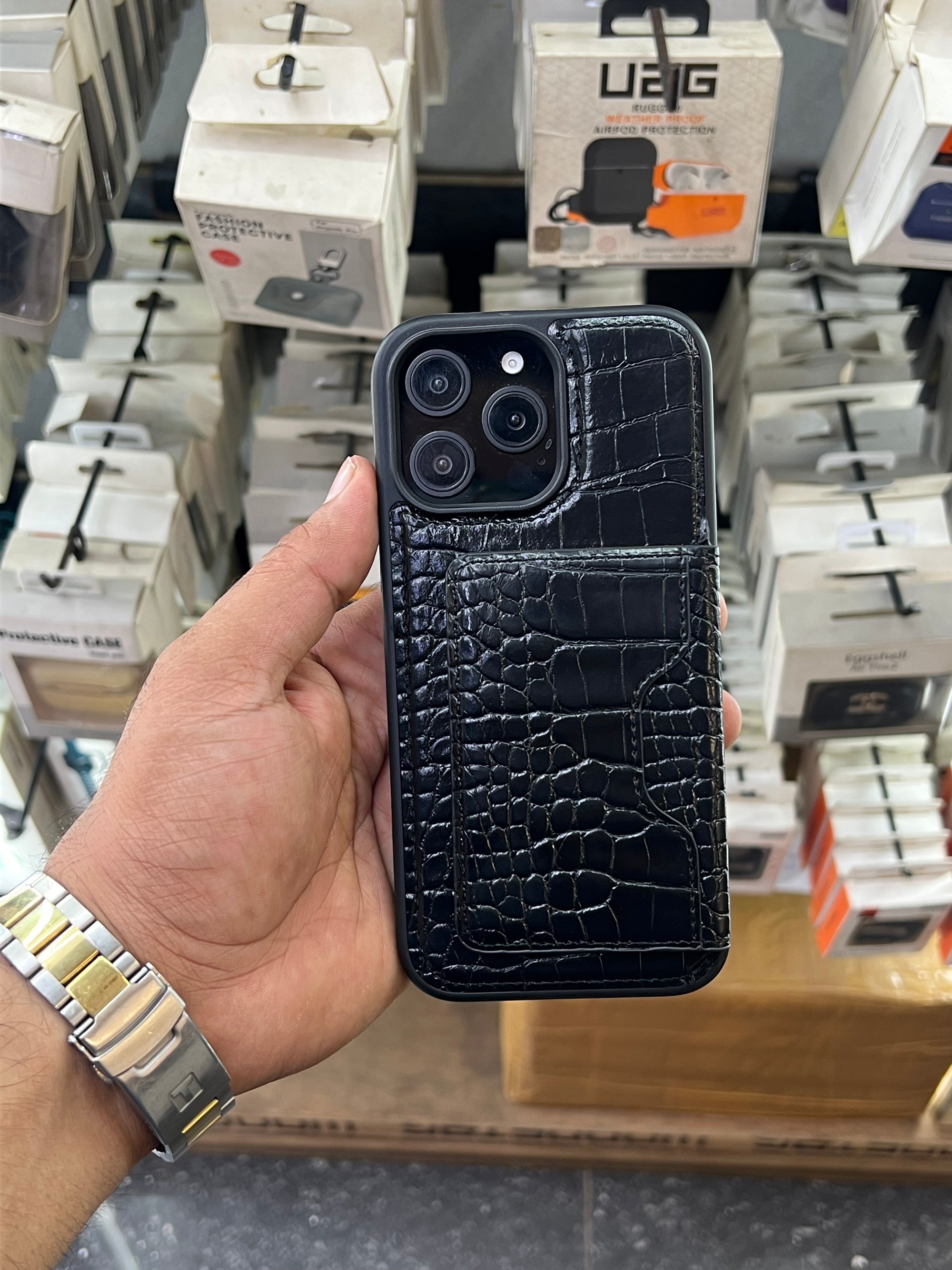 Leather wallet case for i phone 16 pro maxx
