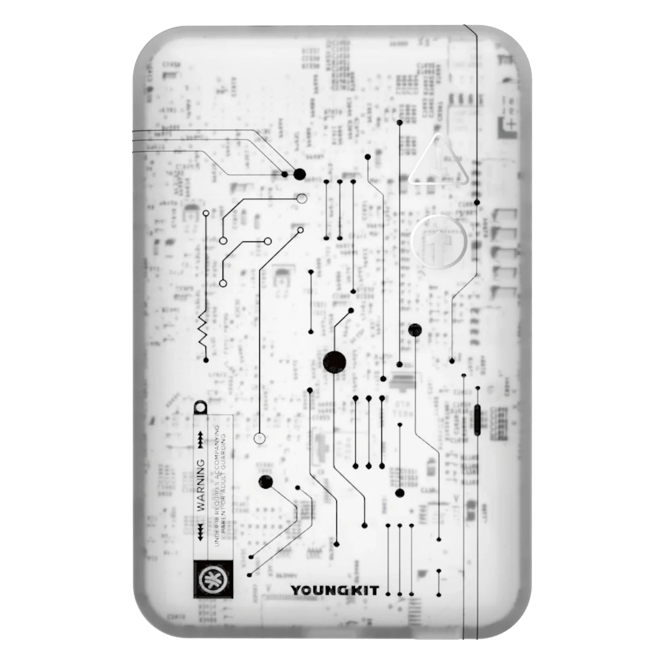 Youngkit Circuit Board Power Bank MagSafe Compatible 15W 5,000 mAh – Black and white