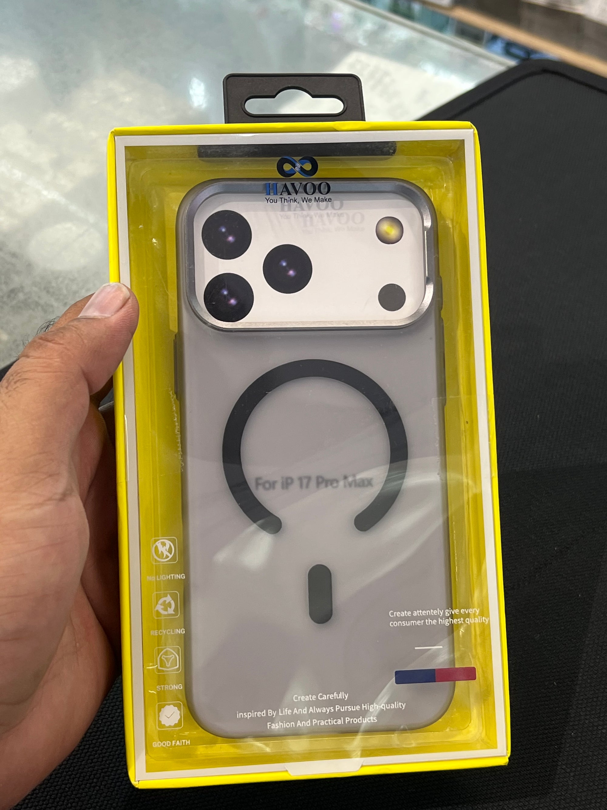 Paper matte gray case with canera protection 17 pro maxx