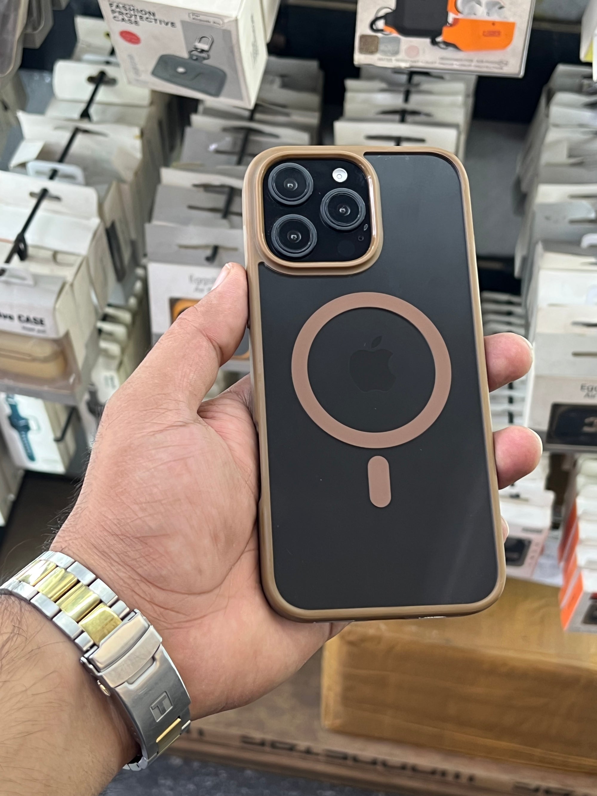 Desert titanium spizen case for i phone 16 pro maxx