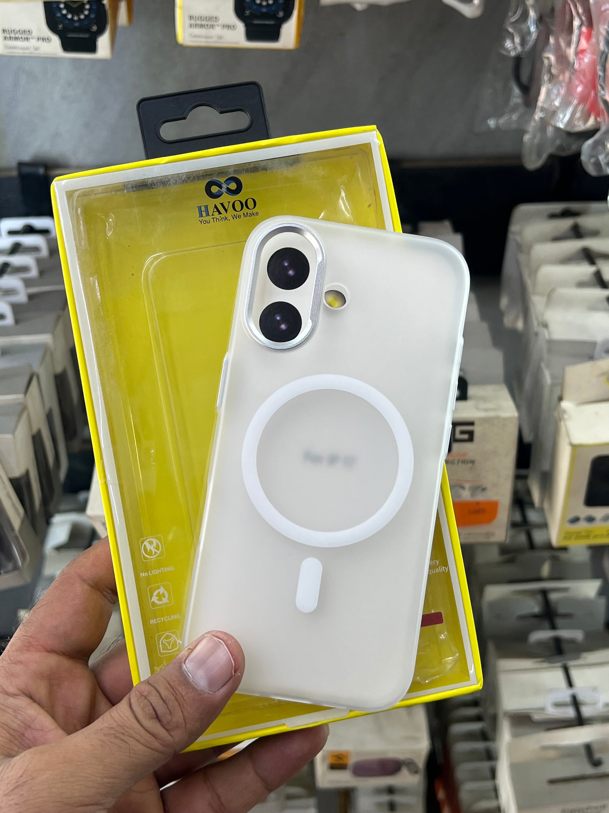 Paper matte white case with canera protection 17