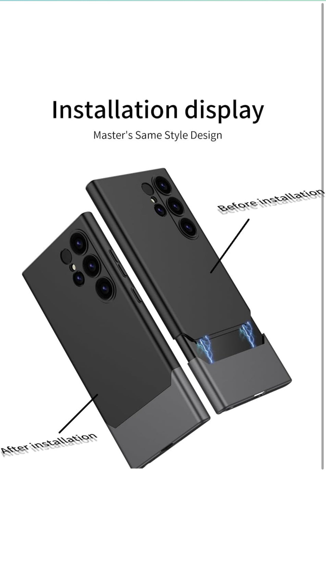 (Copy) Ultra Thin Matte Case Compatible with Samsung Galaxy S25 Ultra Release 2025 Slim Hard PC Full Body and Independent Camera Protection Cover, Black & Purple
