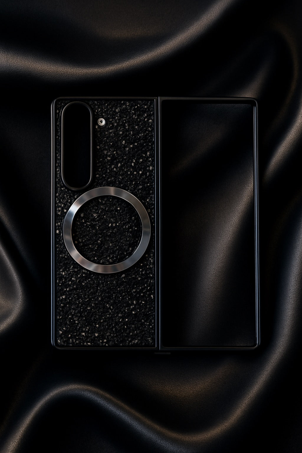 Galaxy fold 6 golden magsafe glitter case