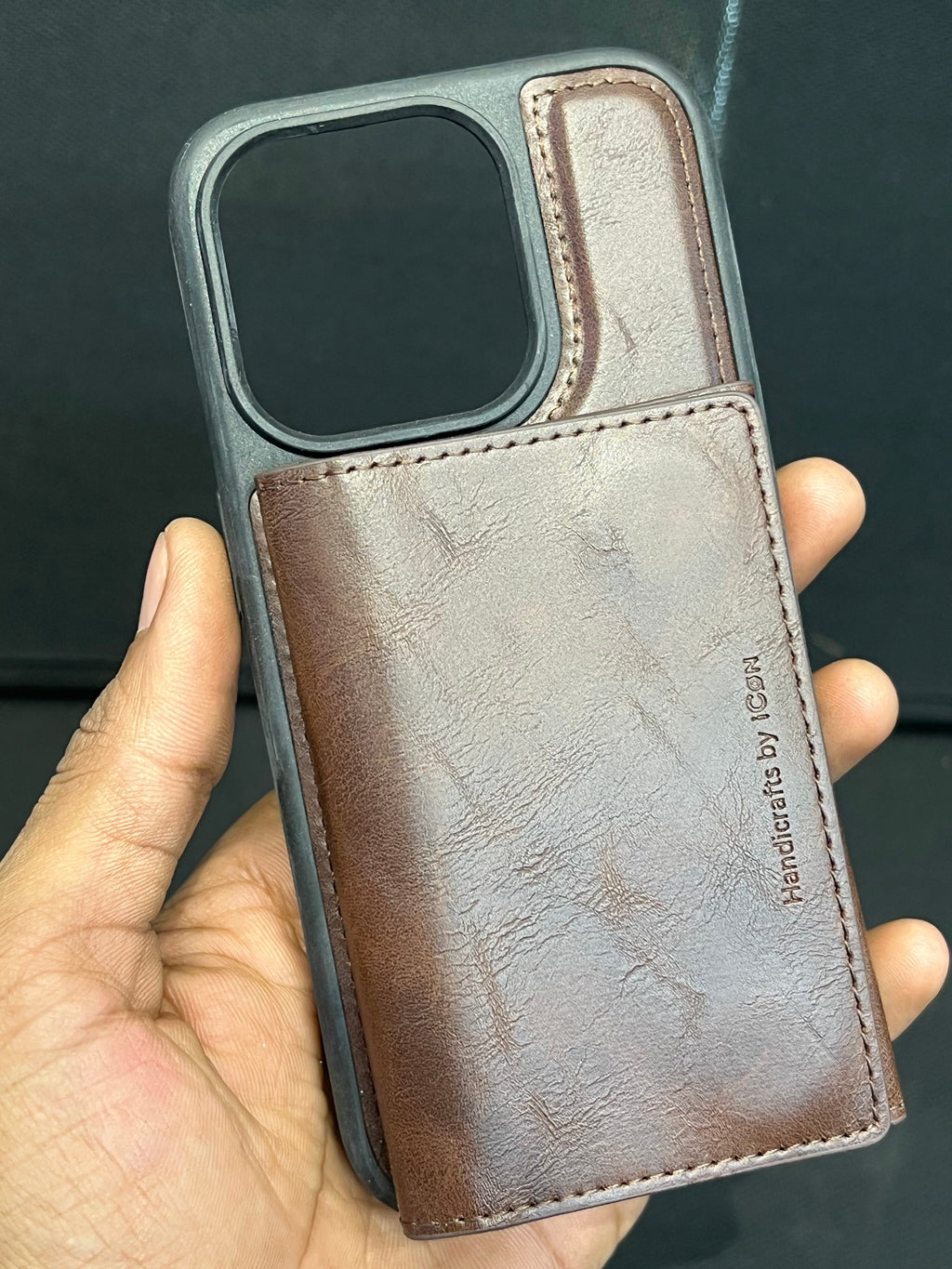 Leather detachable wallet case