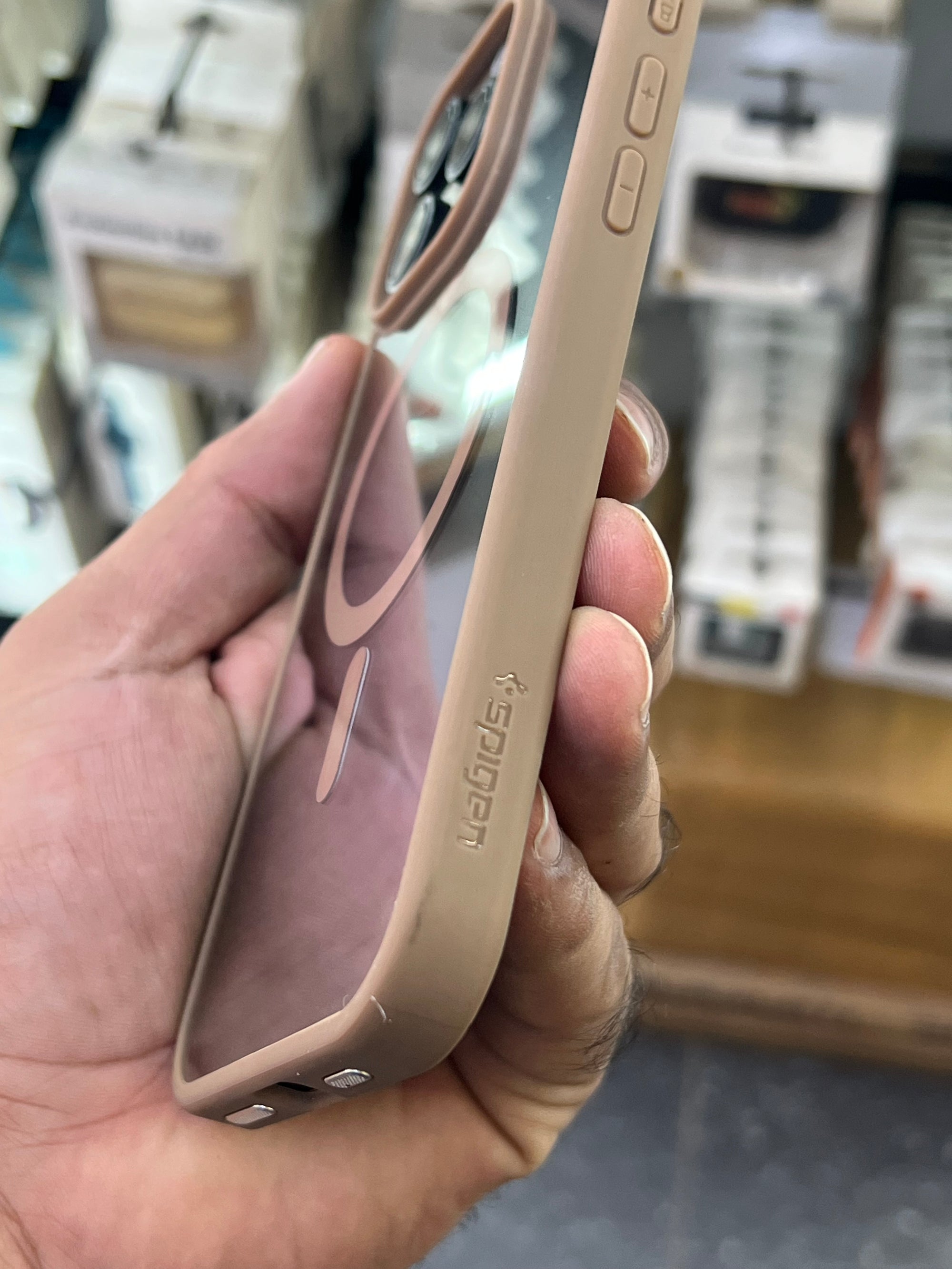 Desert titanium spizen case for i phone 16 pro maxx