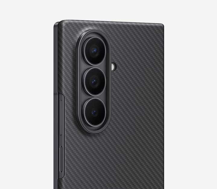 Samsung Galaxy Z Fold7 Carbon Case, X-level 0.6mm Thin Carbon Fiber Kevlar Case - Black