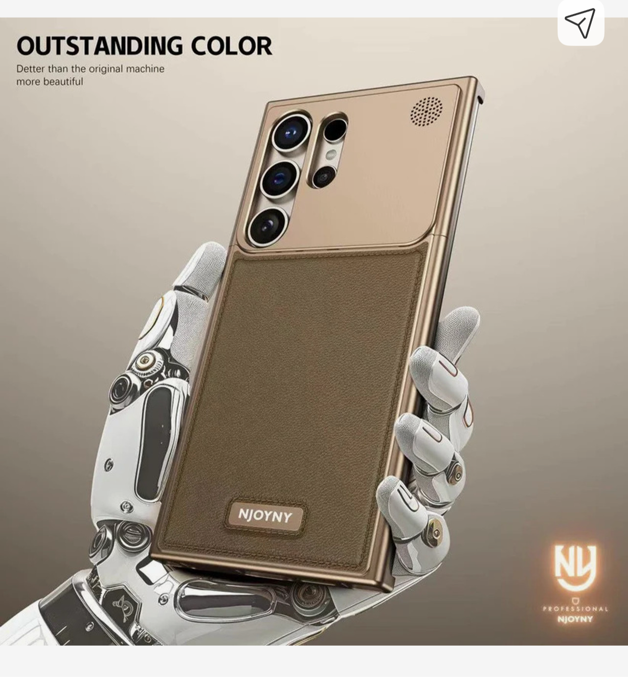 Metallic AeroFLex Aluminium Leather Case for Samsung Galaxy S25 Ultra (Desert Titanium)