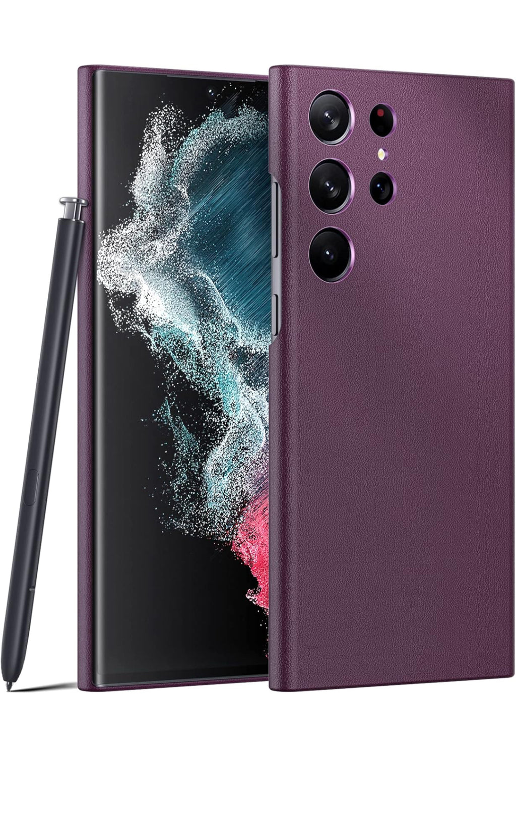 Galaxy S24 Ultra Leather Case, purple