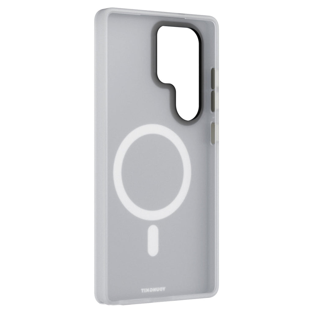 Samsung Galaxy S25 Ultra YOUNGKIT Hidden Sand Matte Case with Magsafe - Black and white