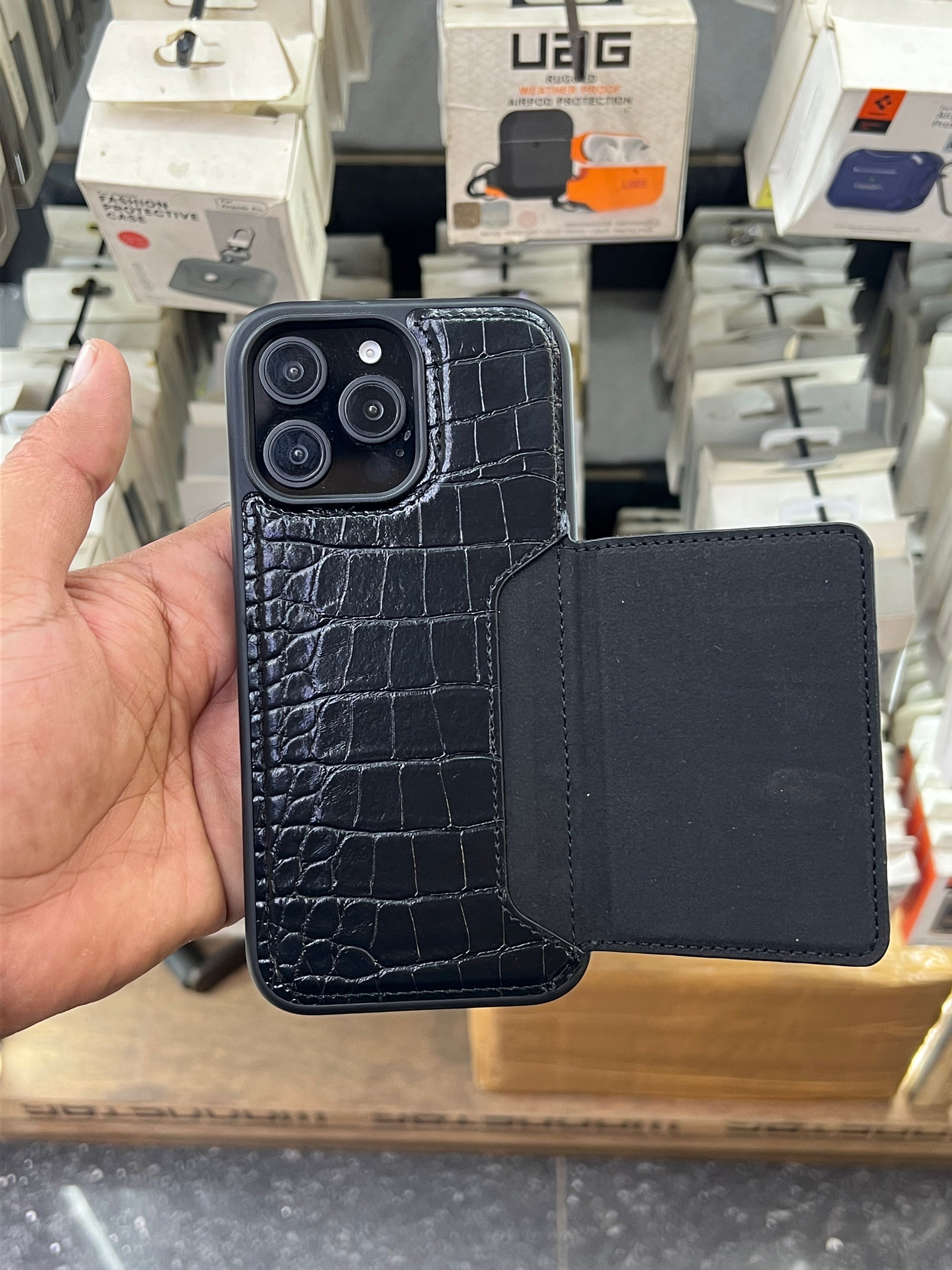 Leather wallet case for i phone 16 pro maxx