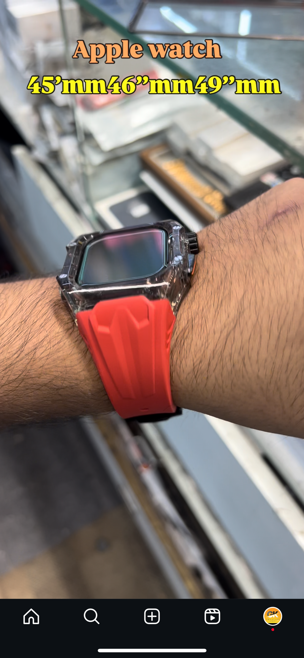 Gk® Clear Heavy Duty Watch Case Band Compatible with Apple iWatch Series | many colours available | For Apple Watch case 45MM