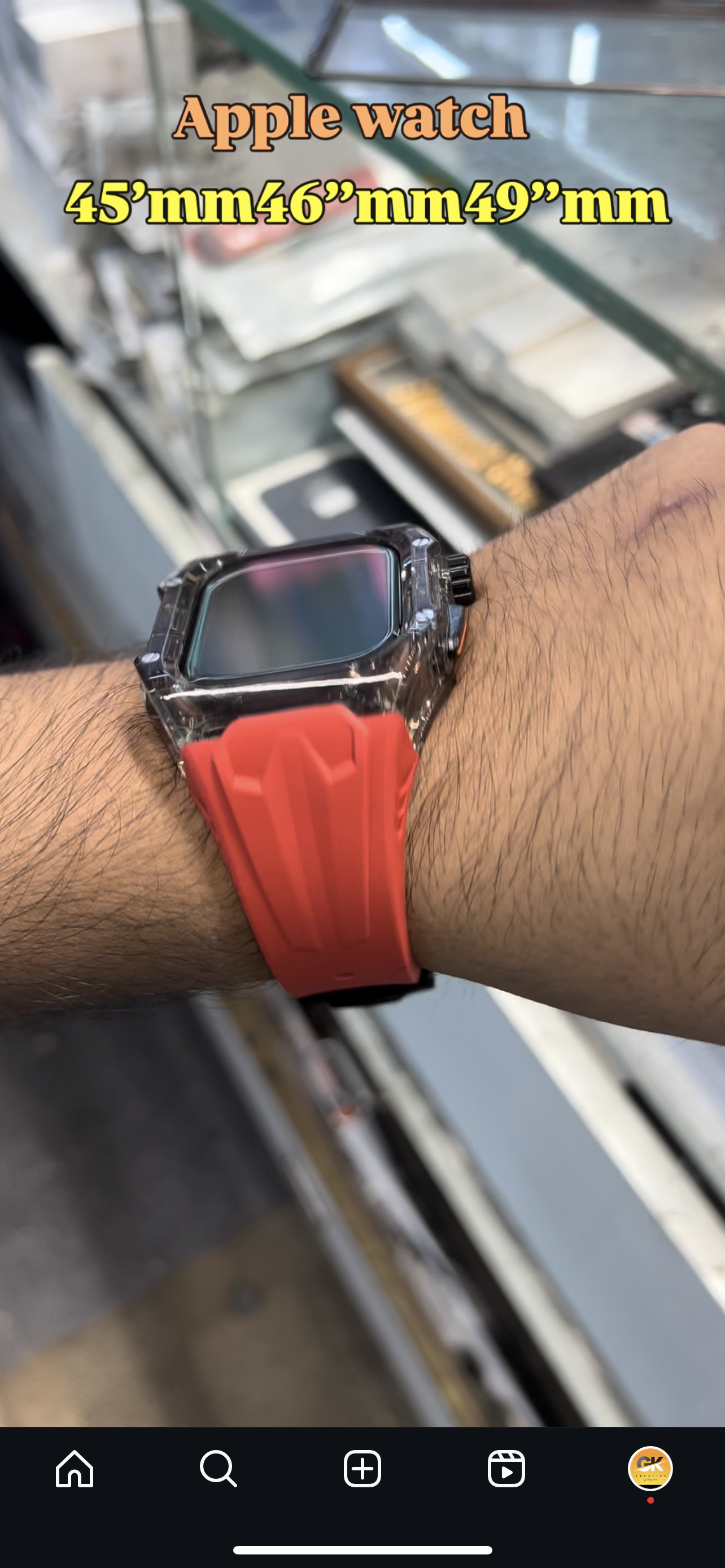Gk® Clear Heavy Duty Watch Case Band Compatible with Apple iWatch Series | many colours available | For Apple Watch case 45MM