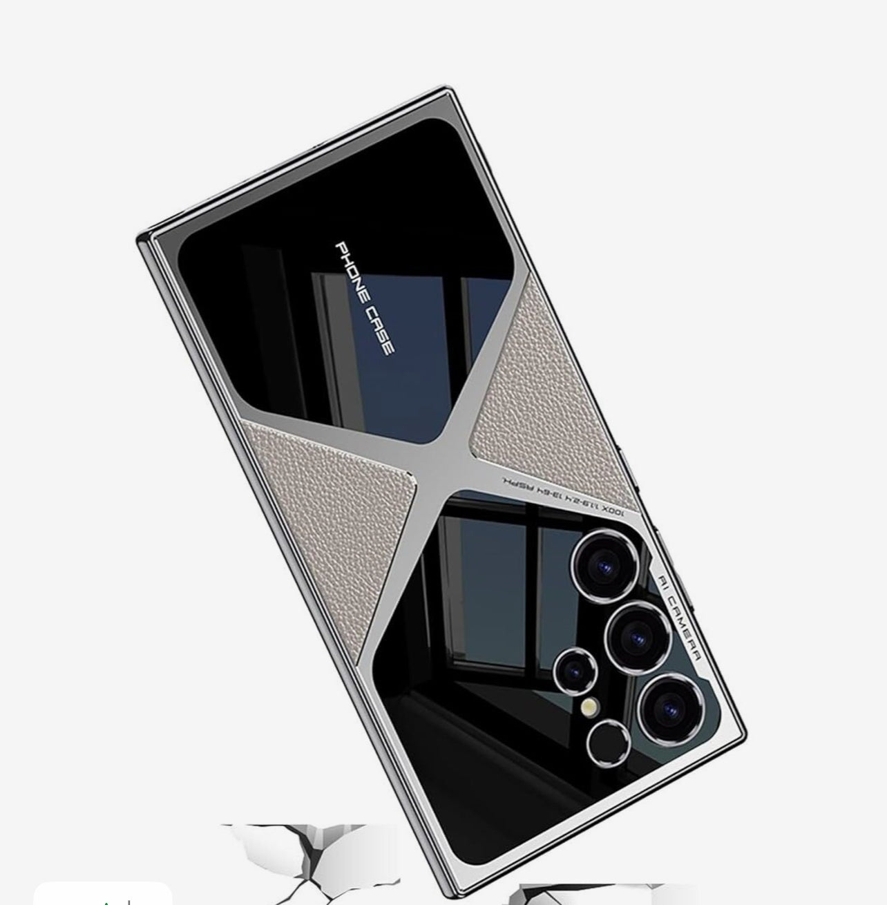 (Copy) Electroplated Leather Anti-fall Protective Phone Case s24 ultra cream leather case