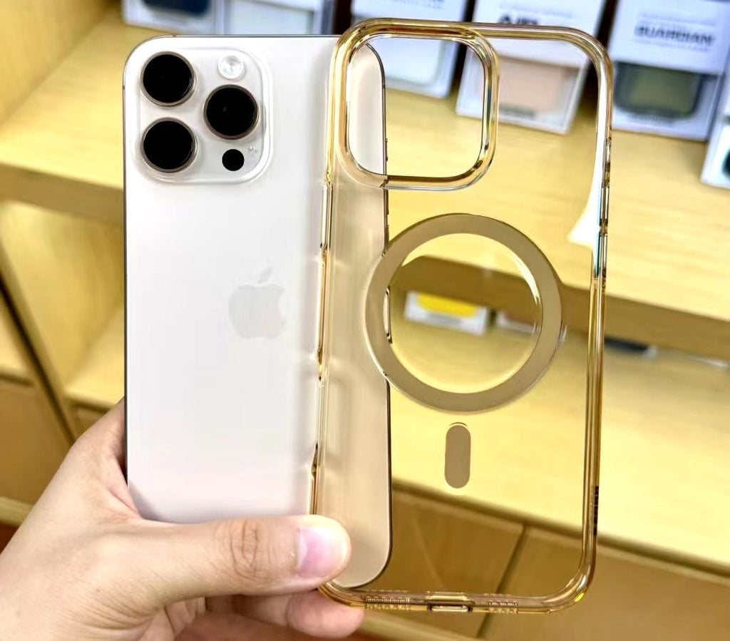I phone 16 pro maxx smoke black and transparent and desert titanium, anti yellow shock Proof case