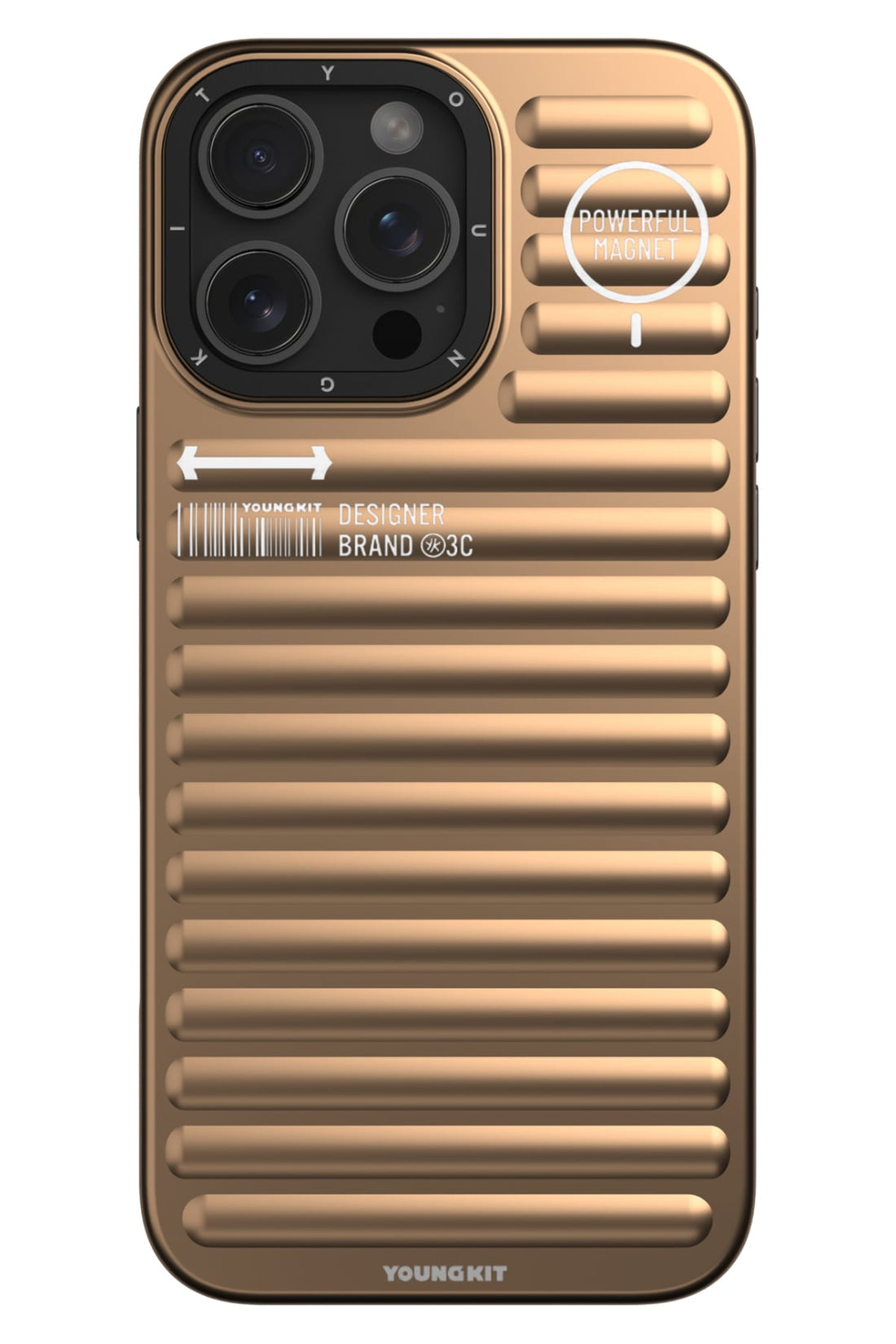 Youngkit original  iphone16pro max compatible gold case