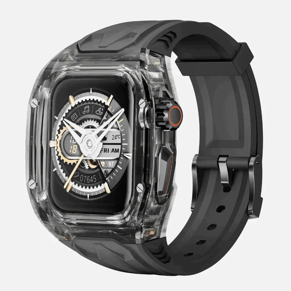 Gk® Clear Heavy Duty Watch Case Band Compatible with Apple iWatch Series | many colours available | For Apple Watch case 45MM