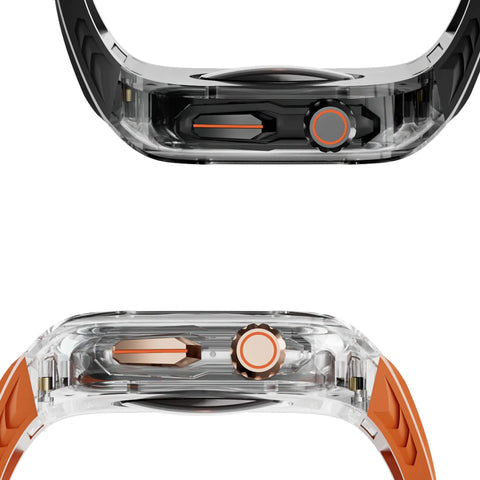 Gk® Clear Heavy Duty Watch Case Band Compatible with Apple iWatch Series | many colours available | For Apple Watch case 45MM