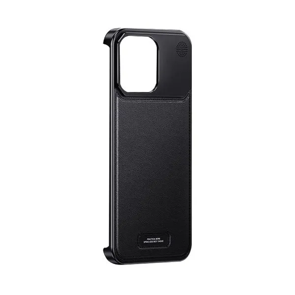 iPhone 16 Pro Super Slim AeroFLex Metal Frame Less Leather Case with Magsafe - Brown